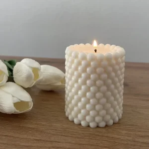 Bougie décorative Cylindrique Perle