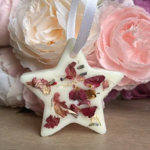 Suspension parfumée Etoile avec fleurs séchées