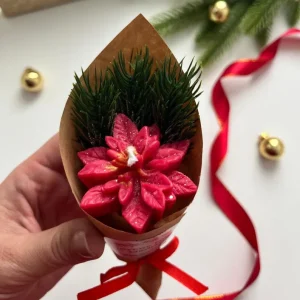 Bougie fleur de noel