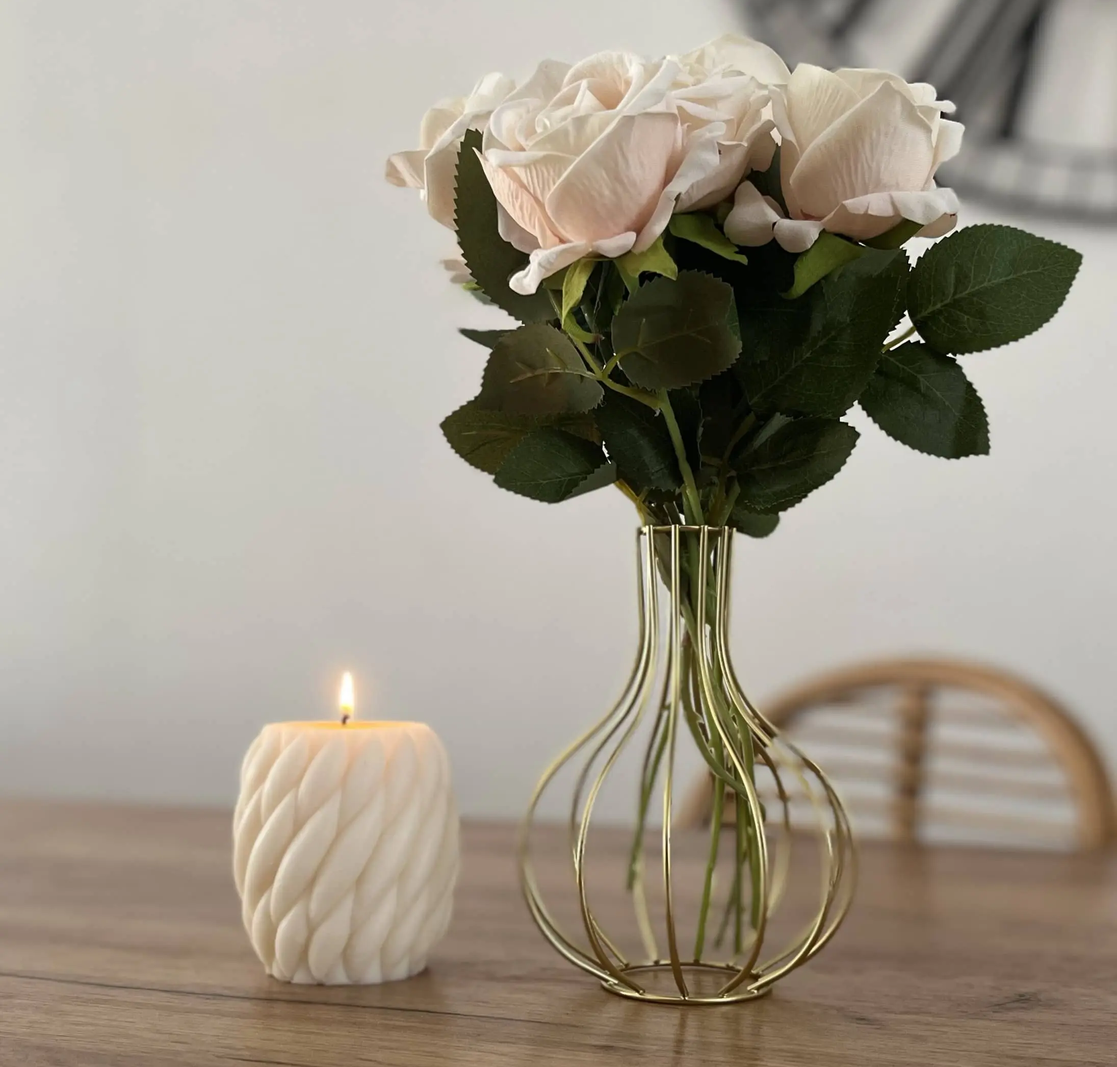 Bougie décorative torsadée