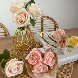 Bougie fleur Roses heart