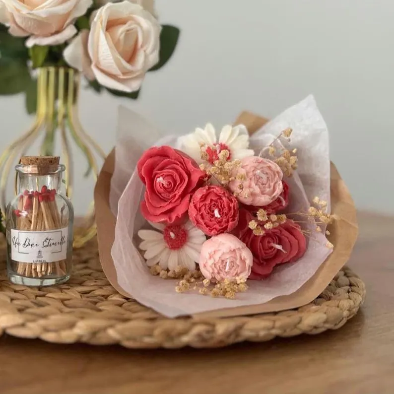 Bouquet de bougies fleurs