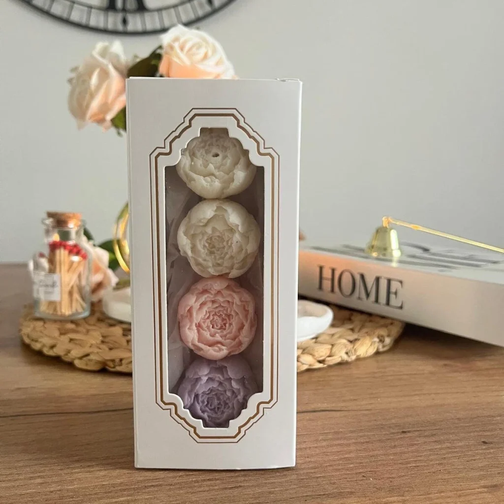 Coffret fondants parfumés forme de fleurs